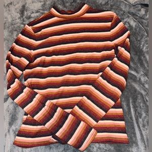 American Eagle Striped Long Sleeve Shirt